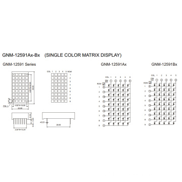 Panel de 1.2 pulgadas, 3.0X3.0 (GNM-12591Ax-Bx)